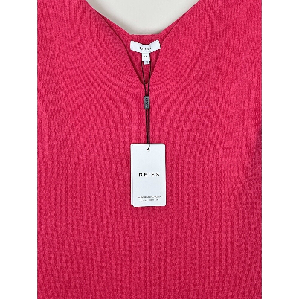 Reiss NWT Coral Pink Midi Dress - Picture 3 of 9